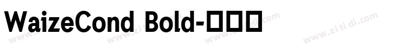 WaizeCond Bold字体转换